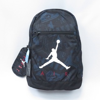 NIKE 後背包 JORDAN Air School 後背包 喬丹 LOGO 書包 附筆袋 黑紅 DJ5649013