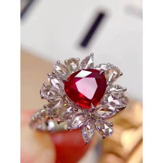 AIGS無燒紅寶石戒指💍Pigeon Blood 鴿血紅！紅寶石1.04ct