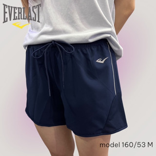 EVERLAST 短褲 深藍 基本款 慢跑 風衣短褲 女 4122152080