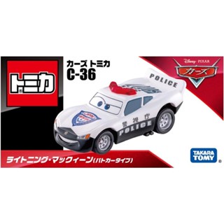 {TZ玩車庫}TOMICA多美 汽車總動員系列 C-36閃電麥坤(警車救援版) / C-38 脫線 (消防救援版)