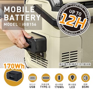iO多用途移動式電源iGB156 (快速充電Type C/USB/自動喚醒/170Wh/BSMI認證/LED)
