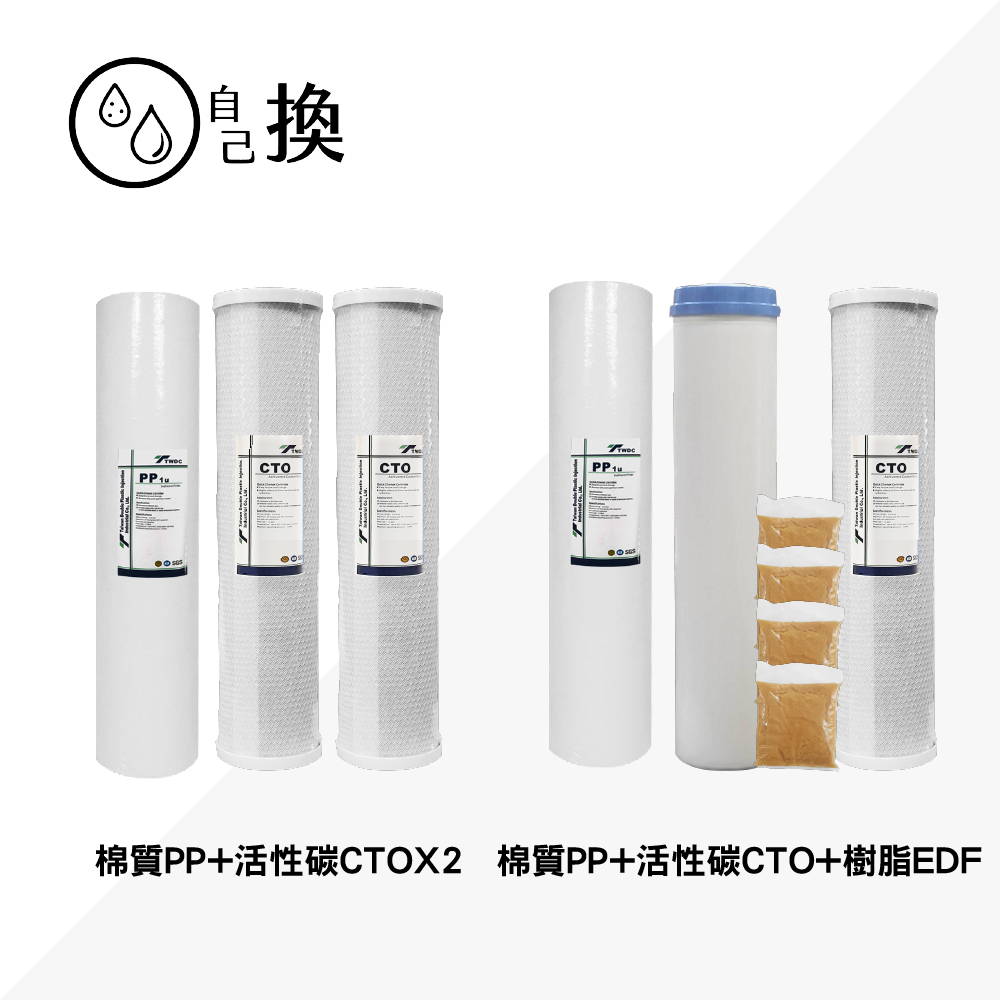 《自己換雲林》20吋大胖三支組 台灣TDC雙色 除泥沙雜質除氯除垢 水塔過濾器用濾芯，破盤價825元