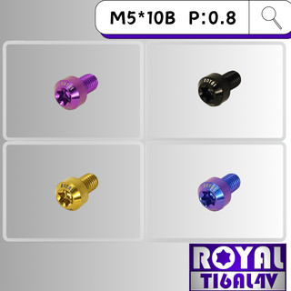 【瘋螺絲】ROYAL 鈦合金螺絲★ M5*10B P:0.8 錐形螺絲★64鈦/正鈦/鈦合金螺絲★出貨附發票★五色可選
