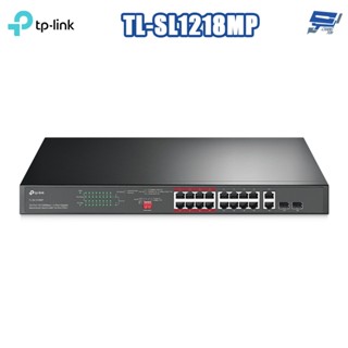 TP-LINK 昌運監視器 TL-SL1218MP 16埠10/100Mbps+2埠Gigabit非管理型 PoE交換器