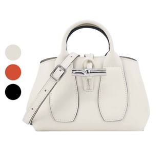 LONGCHAMP LE ROSEAU系列金屬竹節牛皮手提/斜背兩用包(迷你/多色)｜JS Maxx官方旗艦館