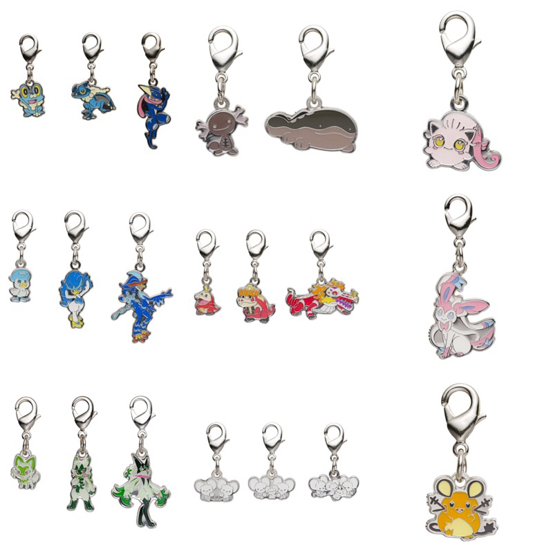 台灣現貨🇯🇵 日本 寶可夢中心 正版 全國圖鑑 金屬吊飾 潤水鴨 新葉喵 仙子伊布 咚咚鼠 一家鼠 沼王 呆火鱷 忍蛙