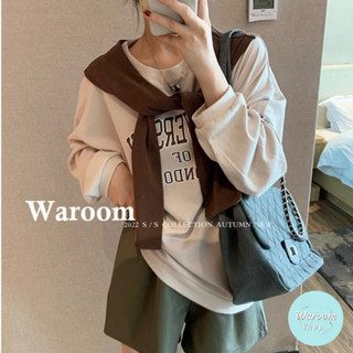 Waroom|售完不補 V269 秋冬韓國university圓領大學T|女裝|衛衣|披肩上衣|長袖上衣|學生|撞色字