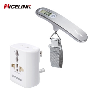 [限時特賣]NICELINK]旅行萬用轉接頭+行李秤超值組(全球通用型UA-500B+YW-S013)大量可議