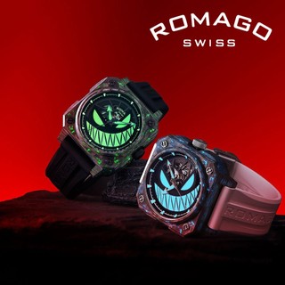 【WANgT】【ROMAGO 雷米格 】碳纖維馭光者系列 碳纖維錶 鬼臉面盤 限量錶 機械錶 瑞士機芯 RM111
