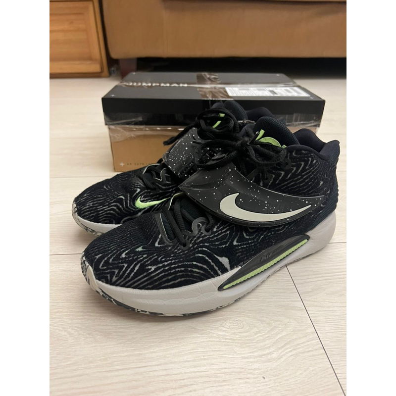 NIKE KD 14 EP XDR 耐磨底 魔鬼氈 絨毛 籃球鞋 黑綠  CZ0170-005 us10.5