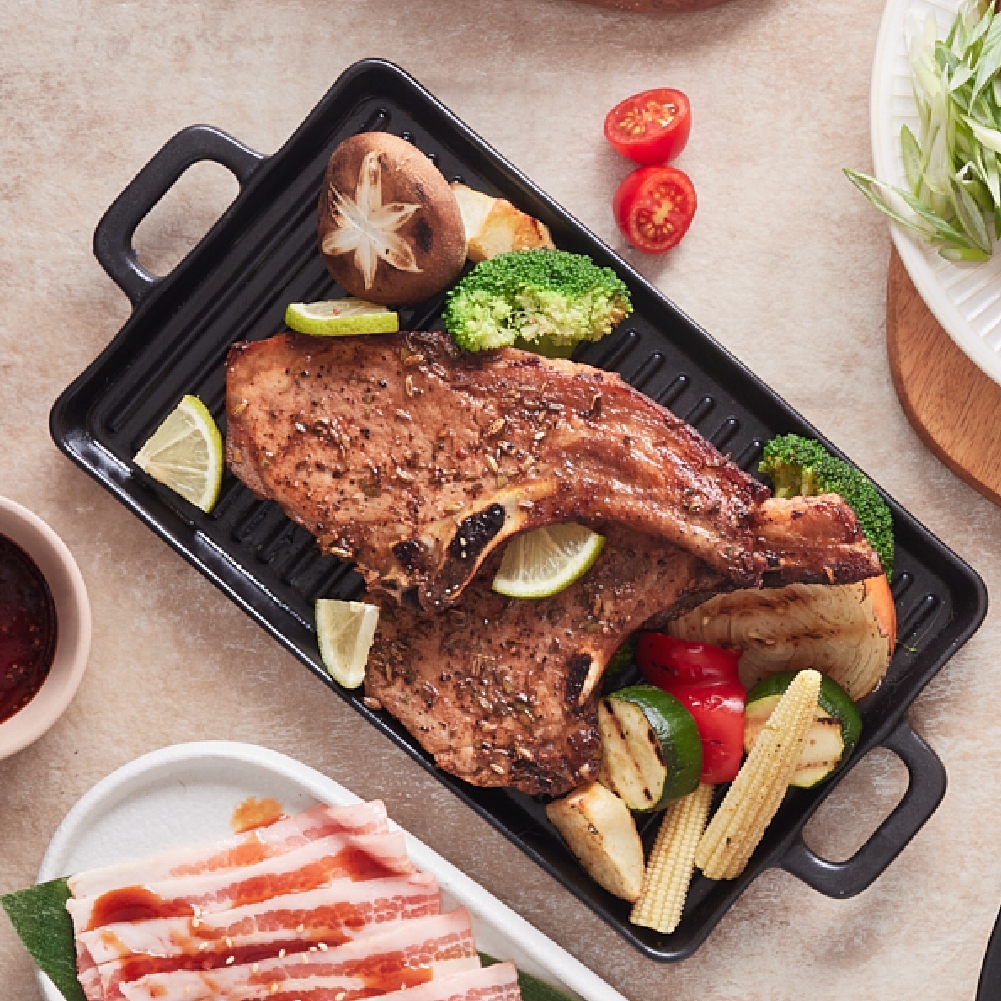 【台畜】丁骨豬排(130g) 醃漬戰斧 BBQ 自助烤肉