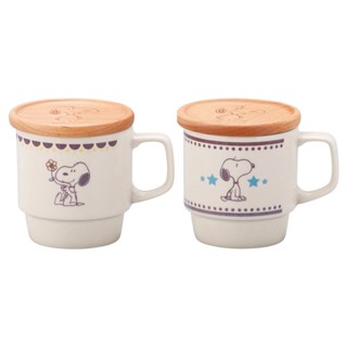 日本山加 YAMAKA 日本製 Snoopy 史努比 馬克杯&木製杯墊組 340ml 美式鄉村