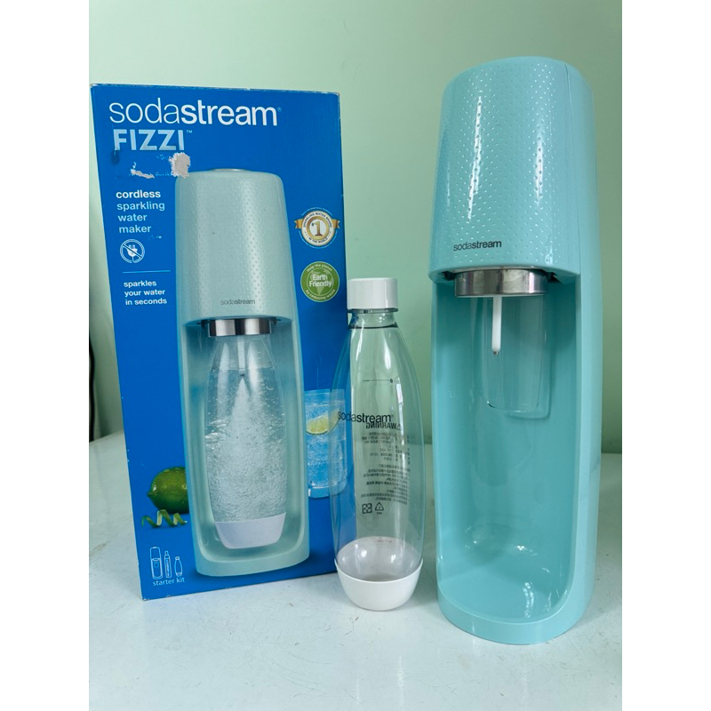 （二手 9成新）sodastream®FIZZI 快扣機型氣泡水機 (迷霧藍)