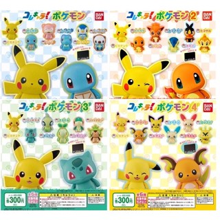 BANDAI 轉蛋 扭蛋 神奇寶貝 皮卡丘 精靈寶可夢Q版 造型公仔P1 P2 P3 P4 1代 2代 3代 4代 全套