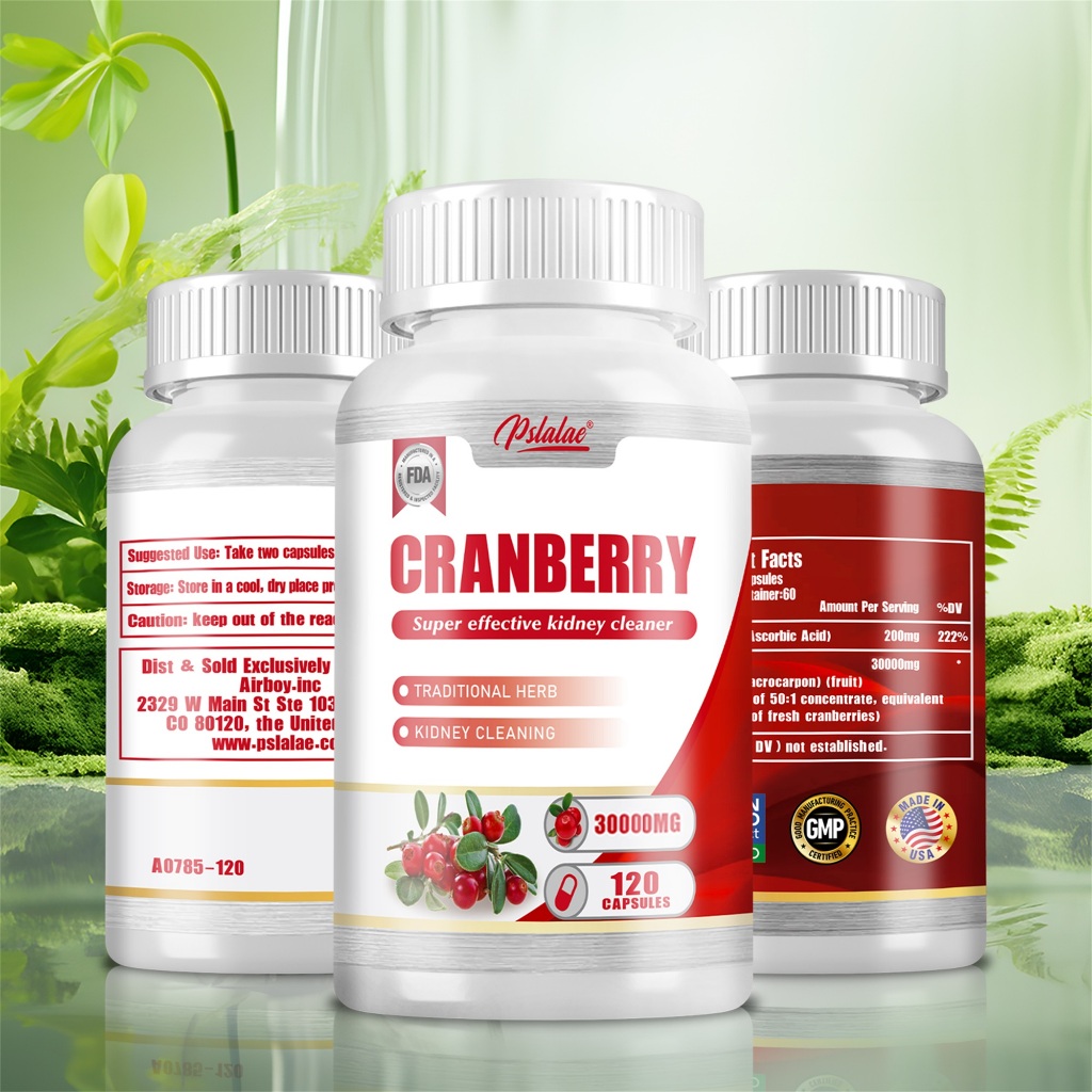Pslalae蔓越莓萃取物🍒，來自 600 毫克 50:1 濃縮液，相當於 30,000 毫克新鮮蔓越莓