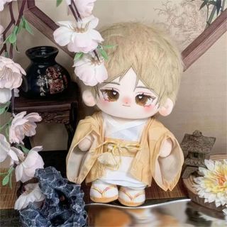 現貨【棉花娃-不負秋和服】20cm 20公分 無屬性 全新 娃娃 衣服 大正浪漫 日式 古裝 秋天 藍色 腰帶 男裝和服