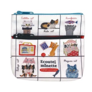 ◎Life Sense◎ 【ECOUTE MINETTE】日本製雙層拉鍊零錢包 小物收納 萬用包 生理用品包