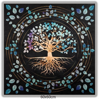 【新品現貨】塔羅牌桌布 生命之樹 tarot cloth 燙金絨布 塔羅牌專用 太陽花卉月亮祭墰佈桌佈 塔羅牌布 塔羅布