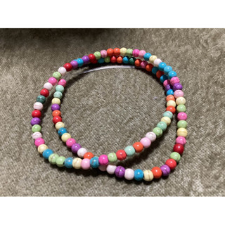 DIY 飾品 古樸 各色 松石 人造石 手鍊 項鍊 4.2mm -8mm 圓珠 車輪珠 石頭珠 隨機 $10/8顆起
