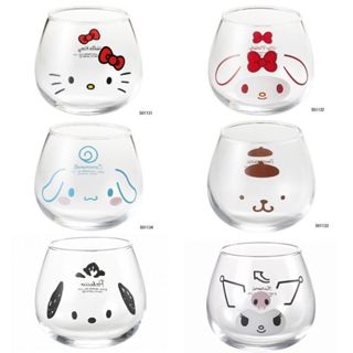 【現貨-日本SANRIO】日本製 三麗鷗 不倒翁杯 玻璃杯 水杯 酒杯 禮物 酪洛米 大耳狗 帕恰狗 牛奶杯 米菲兔