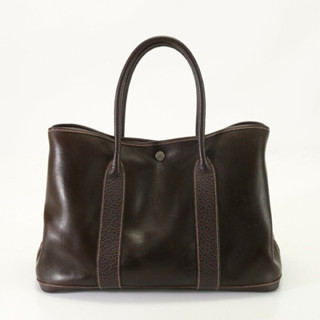 Hermes 愛馬仕 Garden party PM 36 Negonda/亞馬遜皮 咖啡色 二手