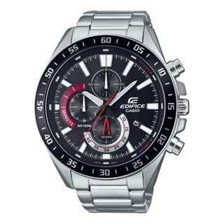 CASIO卡西歐 EDIFICE EFV-620D-1A4V 三眼運動計時腕錶 / 紅黑 50.5mm