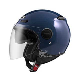 【ZEUS】安全帽 ZS-210BC 素色 珍珠深藍灰 內鏡 內建墨鏡 半罩帽 飛行帽 210BC｜耀瑪騎士