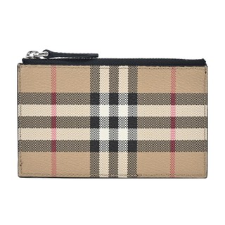 BURBERRY Vintage 經典格紋帆布零錢/卡片夾(卡其)｜100%原廠真品｜JS Maxx官方旗艦館