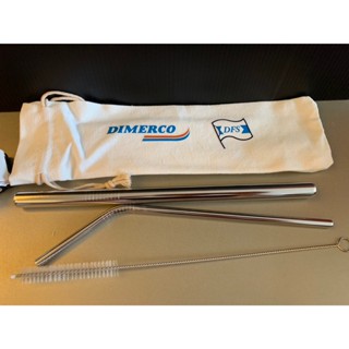 ★麥古★DIMERCO 不鏽鋼吸管組 不鏽鋼吸管 環保吸管(粗直/細彎/吸管刷各1)
