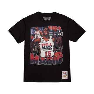 Mitchell & Ness COLLAGE TEE Magic Johnson 黑 短袖 MNTS059MJ