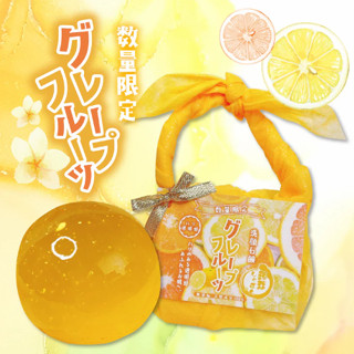 日本 蒟蒻しゃぼん 限定包布(金箔柚子) 蒟蒻洗顏皂 80g【Mr.QQ】