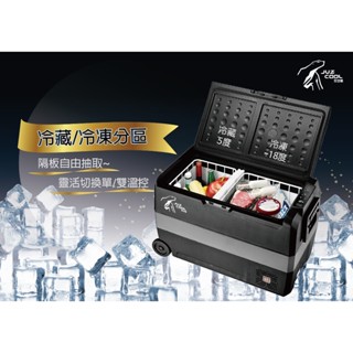 【艾比酷】雙槽雙溫控車用冰箱 LG-D36 D50 D60 LG壓縮機 黑色 冷藏冷凍 雙溫控冰箱 行動冰箱