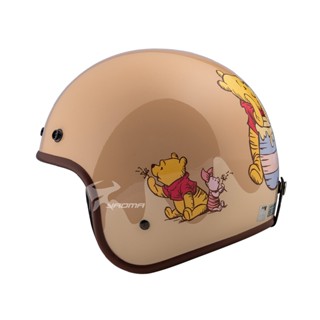 【EVO】安全帽 小熊維尼 3 奶茶 維尼熊 小豬 Winnie the Pooh 復古帽 迪士尼授權 309｜耀瑪