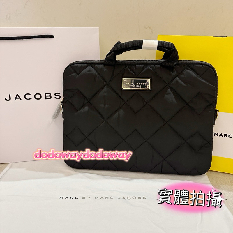 現貨 MarcJACOBS MJ 菱格筆電包 公事包 手提包 outlet 男包 女包 生日禮物 斜背包 斜背包