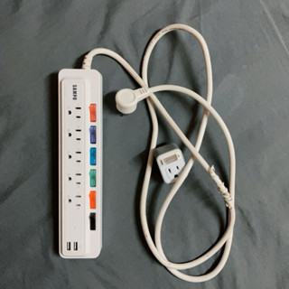 SAMPO 聲寶 6切3孔5座USB 2孔 延長線 附轉接頭