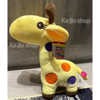 長頸鹿 約22cm 蝴蝶結 彩色斑點 玩偶 動物娃娃 兒童玩偶 安撫娃娃 絨毛玩具 站立玩偶 動物園🌸s