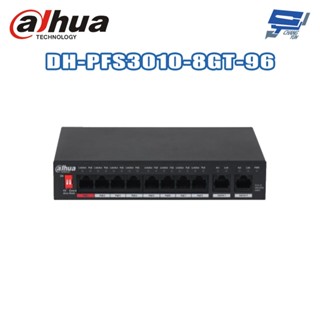 昌運監視器 大華 DH-PFS3010-8GT-96 8埠 PoE網路交換器
