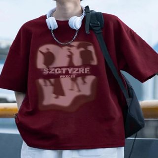 【大尺碼】M-8xl大碼男裝短袖T恤 圓領t恤 時尚印花短袖 情侶款 ins潮牌 寬鬆上衣 oversize短袖上衣
