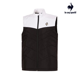 【LE COQ SPORTIF 法國公雞】休閒基礎鋪棉背心-男款-黑色-LWU61792