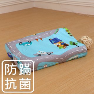 鴻宇 幼童乳膠枕 防蟎抗菌 交通樂園 美國棉授權品牌1778