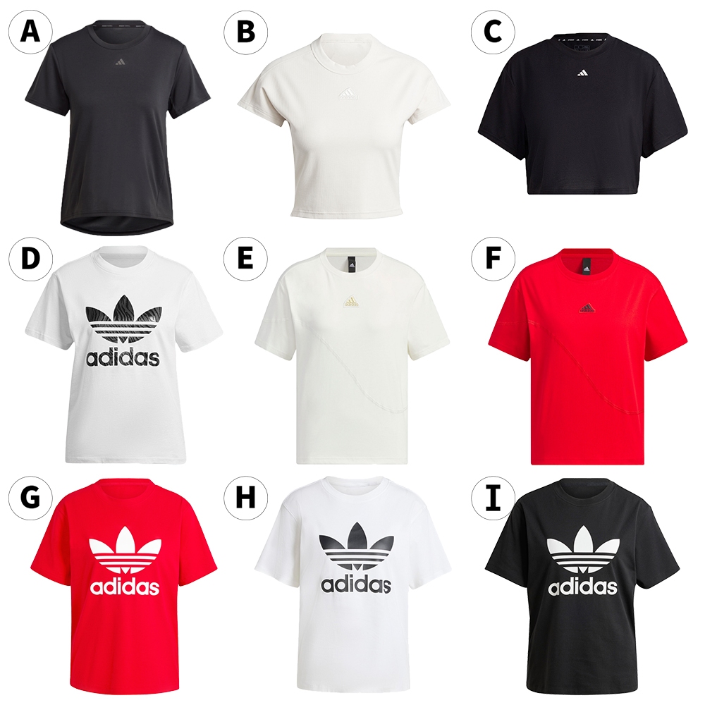 Adidas 女短袖上衣【運動世界】II3244/IP2272/HN5549/IJ7781/IZ3141