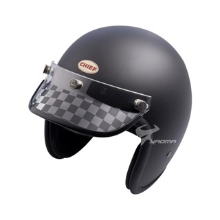 【ZEST.CO】帽簷 透明 黑格 賽車格紋透 短帽簷 復古帽簷 帽沿 安全帽配件 山車帽 三扣式｜耀瑪騎士