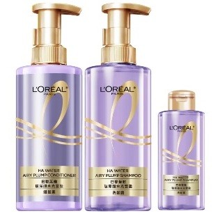 10%蝦幣/電子發票 公司貨【L'OREAL Paris巴黎萊雅】玻尿酸水光豐盈洗髮露 / 護髮素440ml【淨妍美肌】