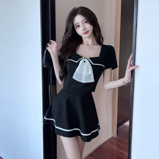 現貨在臺 「兩件套」夜店禮服 水手制服套裝 短裙 翻領上衣 夜店女裝 主持禮服 伴娘禮服 主播