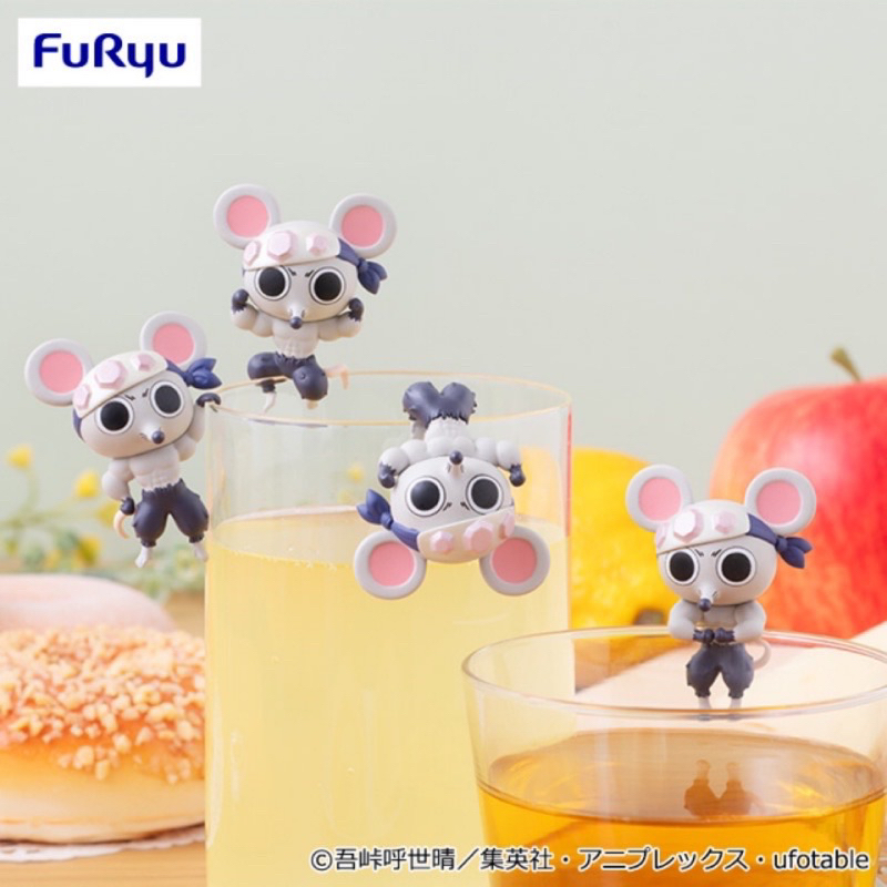 現貨 日代理 FuRyu 景品 鬼滅之刃 宇髓天元 音柱 杯緣子 忍獸 肌肉 老鼠 忍鼠 公仔 4隻一組