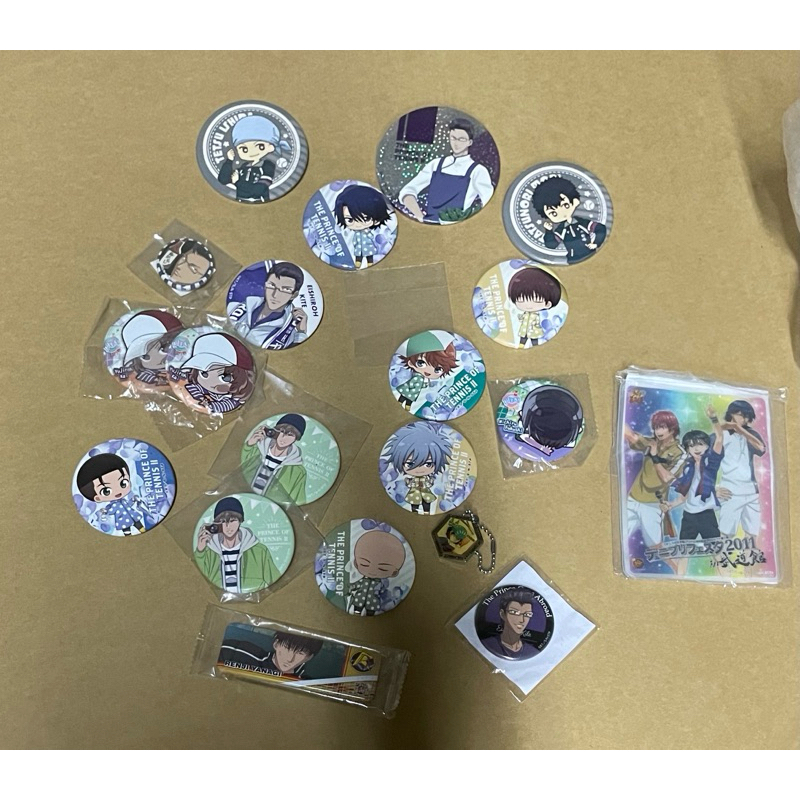 （日版 全新/中古）網球王子 各學院 各角色 別針徽章、金屬吊飾、塑料吊飾分售