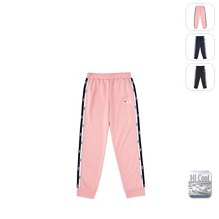 【FILA】KIDS 孩童款 吸濕排汗 運動針織束口長褲-粉色 1PNX-8410-PK