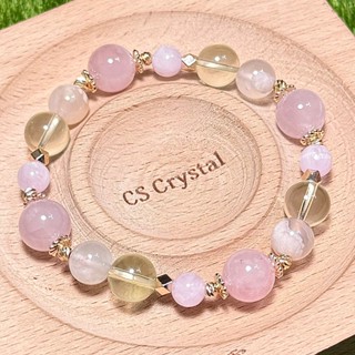 CS Crystal 編號830 - 馬粉晶+透體檸檬黃水晶+櫻花瑪瑙+紫鋰輝石設計款