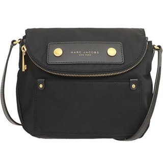 【MARC JACOBS 馬克賈伯】黑色尼龍布小款斜揹包