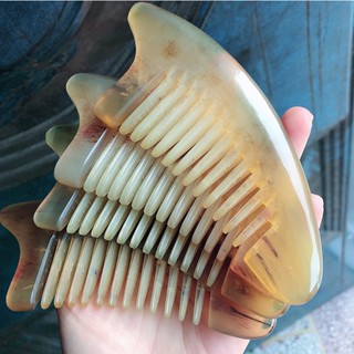 【臺灣現貨】牛角梳子 正品天然犛牛角刮痧 頭部經絡按摩梳 頸部淋巴經絡疏通梳 天然白犛牛角 角梳寬齒梳粗齒梳刮痧板刮痧片